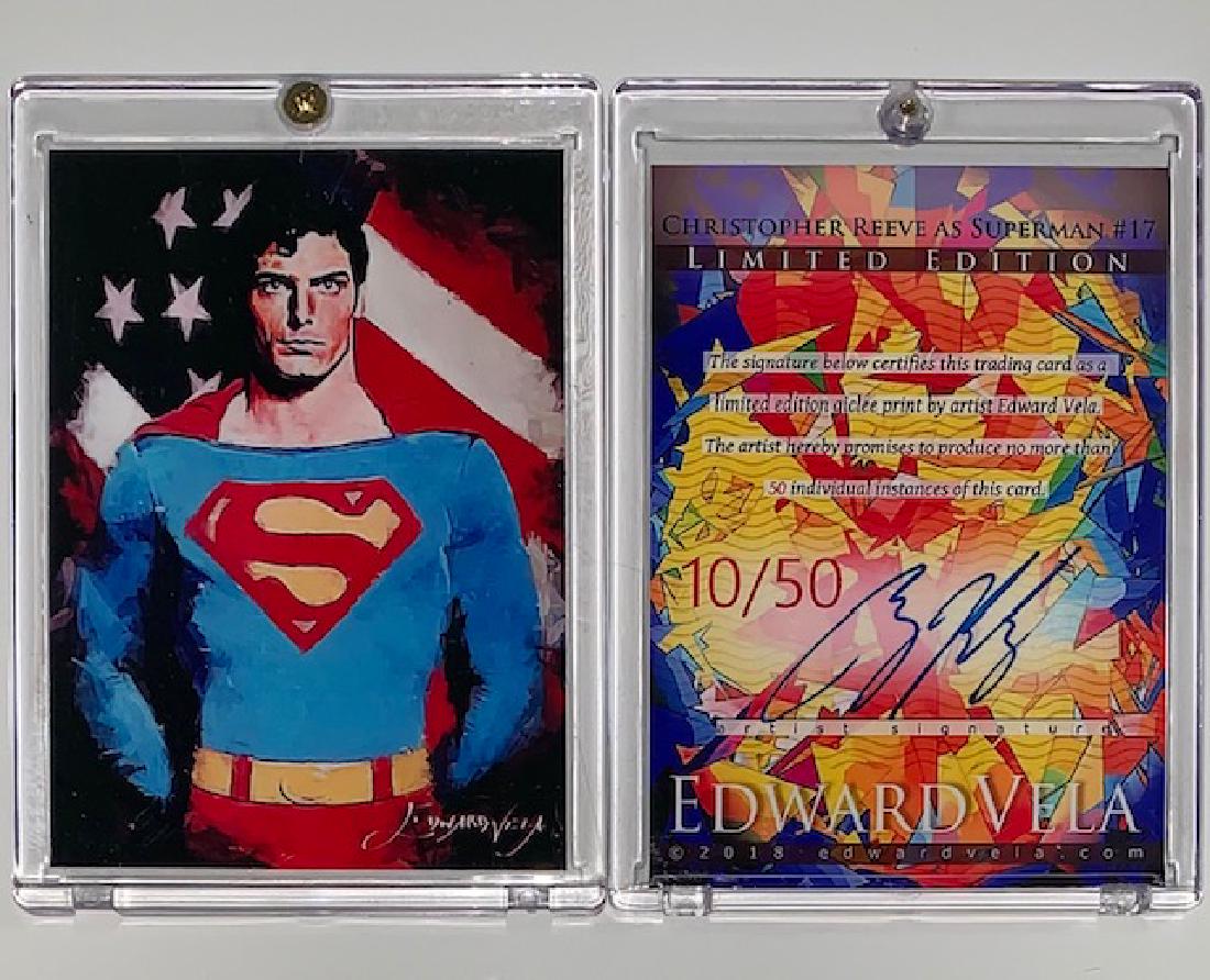 SUPERMAN Christopher Reeves Artist Signed Art Card: #10 of Only 50 Produced - Hand Signed and Numbered by Artist Giclee Print Art Card