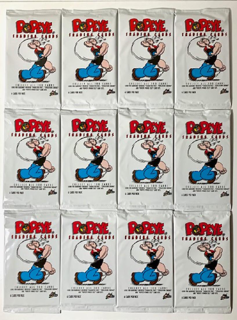 12 Vintage Foil Packs of POPEYE Trading Cards: LOT OF 12 â€“ Sealed