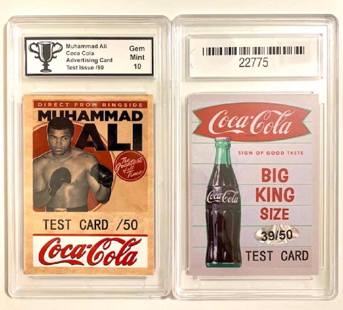 MUHAMMAD ALI â€“ Coca-Cola TEST Advertising Card: TEST Issue - #39 of ONLY 50 Produced - Gem Mint 10 - Great Cross Collectible