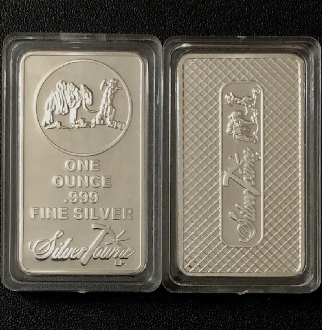One Troy Ounce SILVER TOWNE .999 Silver Bar: Encapsulated