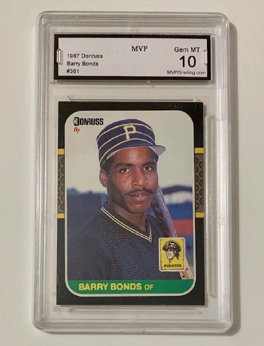 1987 Donruss BARRY BONDS Rookie Baseball Card: Gem Mint 10