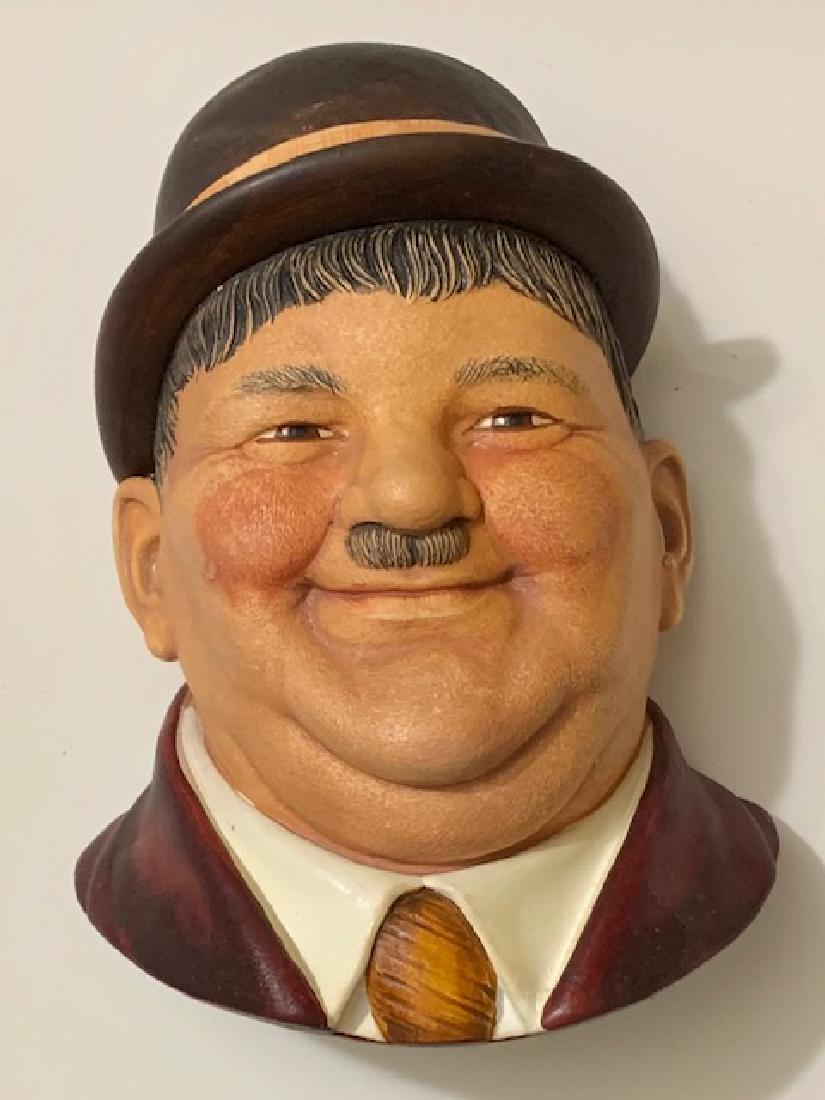 Artist Signed OLIVER HARDY Made in England Bust: LAUREL and HARDY / Artist FRANK WRIGHT / Made in England by Legend Products. Chalkware Wall Bust â€“ Great Piece â€“ See all Photos