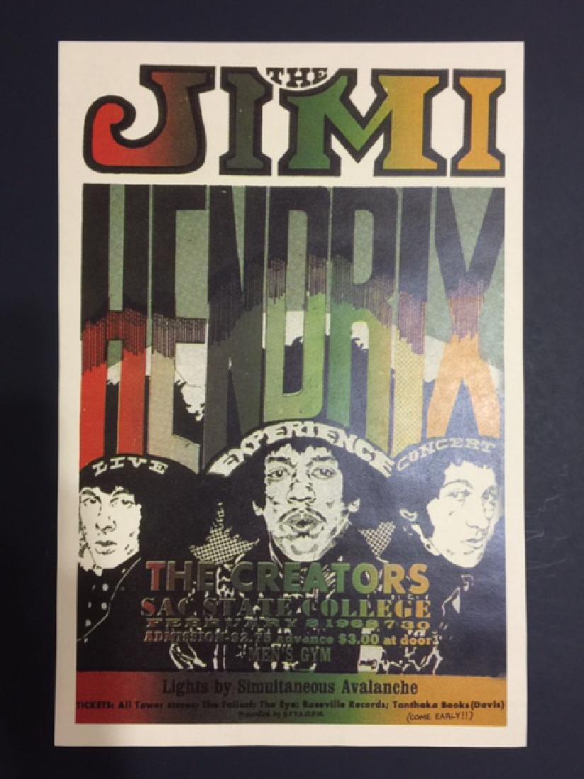 Jimi Hendrix February 8 th 1968 Music Concert Poster: Event Date February 8 th 1968 / 12 x 18 / Not Period Original / Sold as a Decorative Poster