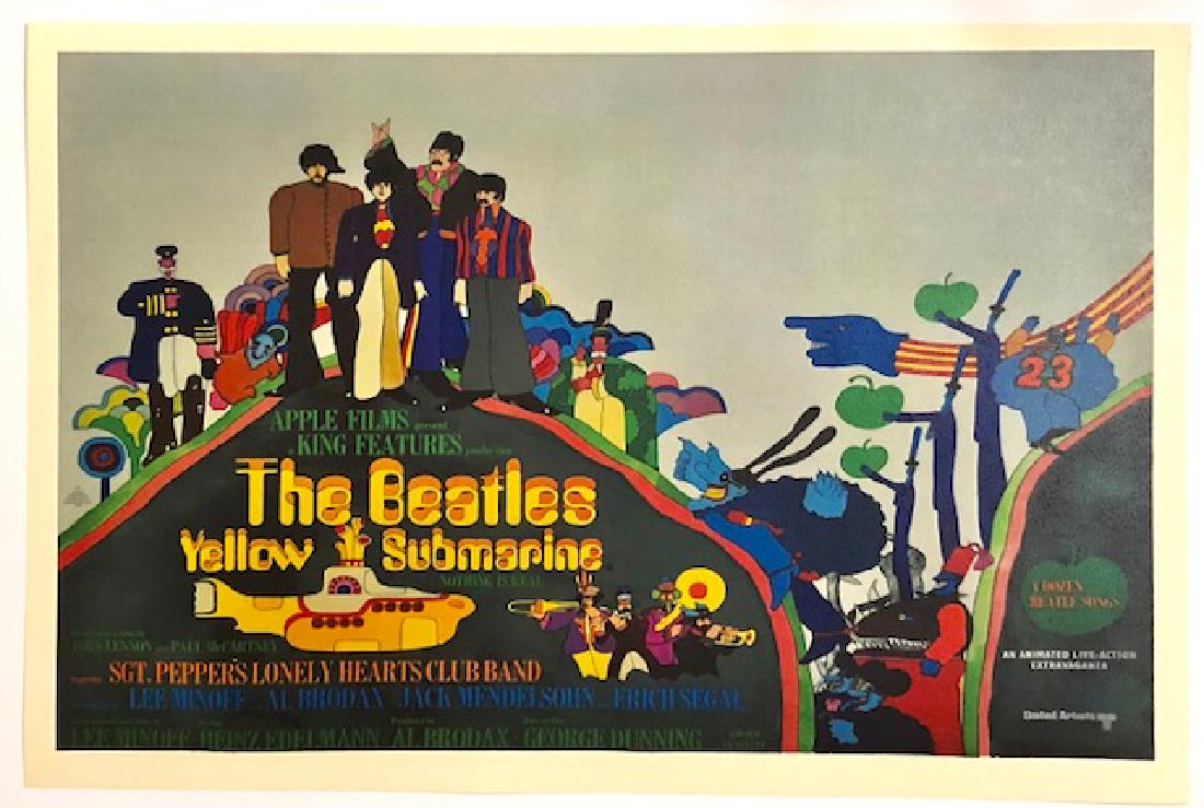 The Beatles Yellow Submarine 1968 Movie Poster: 1968 Movie Release Date / 12 x 18 / Not Period Original / Sold as a Decorative Poster