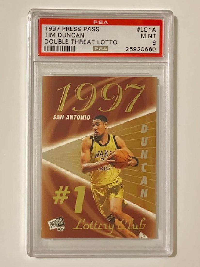 PSA Mint Grade TIM DUNCAN Rookie Basketball Card: 2020 NBA Hall of Fame 1 st Year Lock