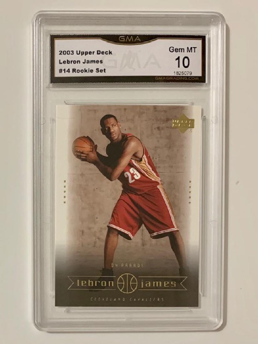 Gem 10 LEBRON JAMES Rookie Basketball Card: 2003 Upper Deck / Gem Mint 10