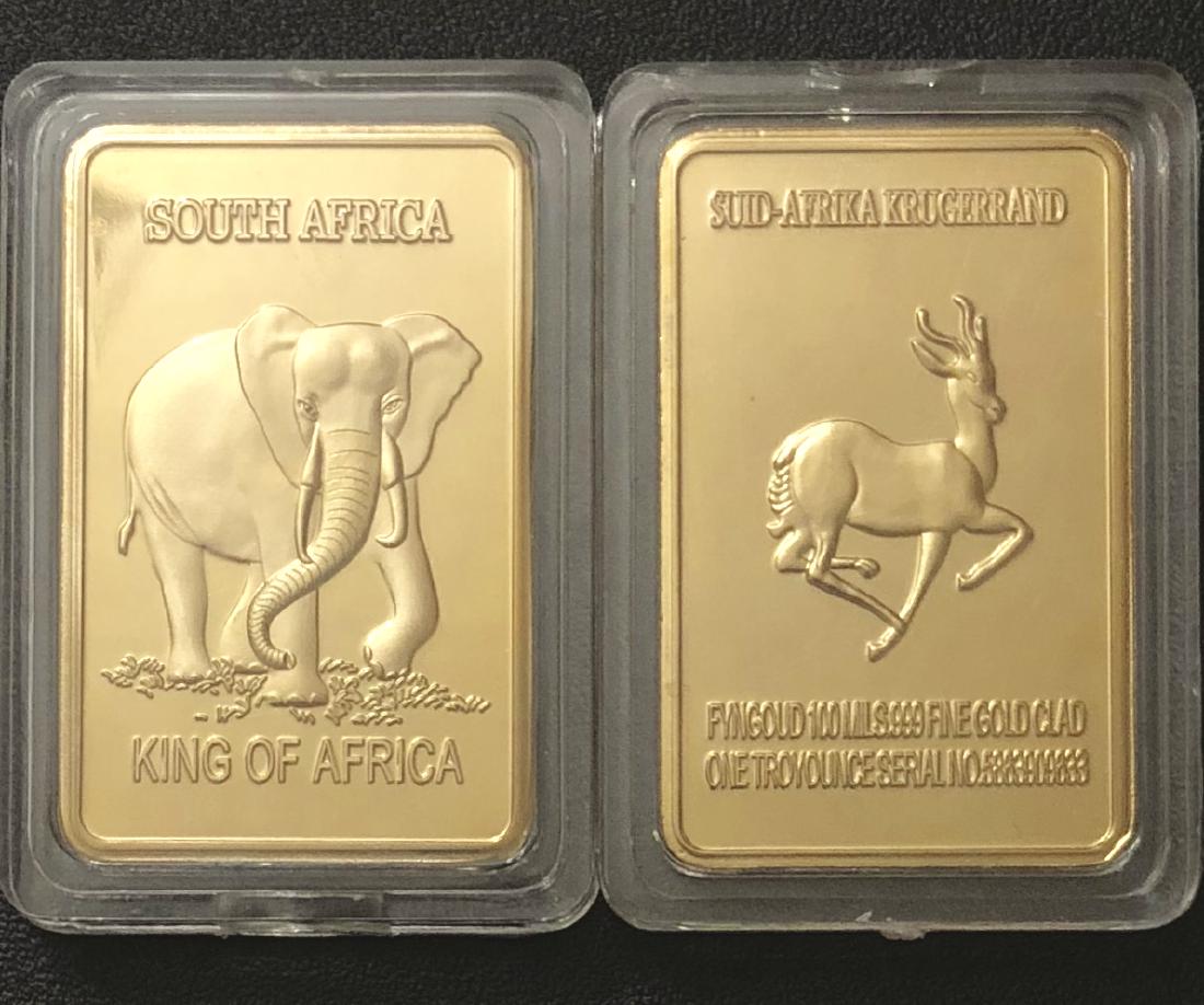 1 Troy .999 Fine Gold Clad South African Krugerrand: Encapsulated - Gold Clad is Not Made of Gold â€“ It is a Gold-Plated Novelty Item