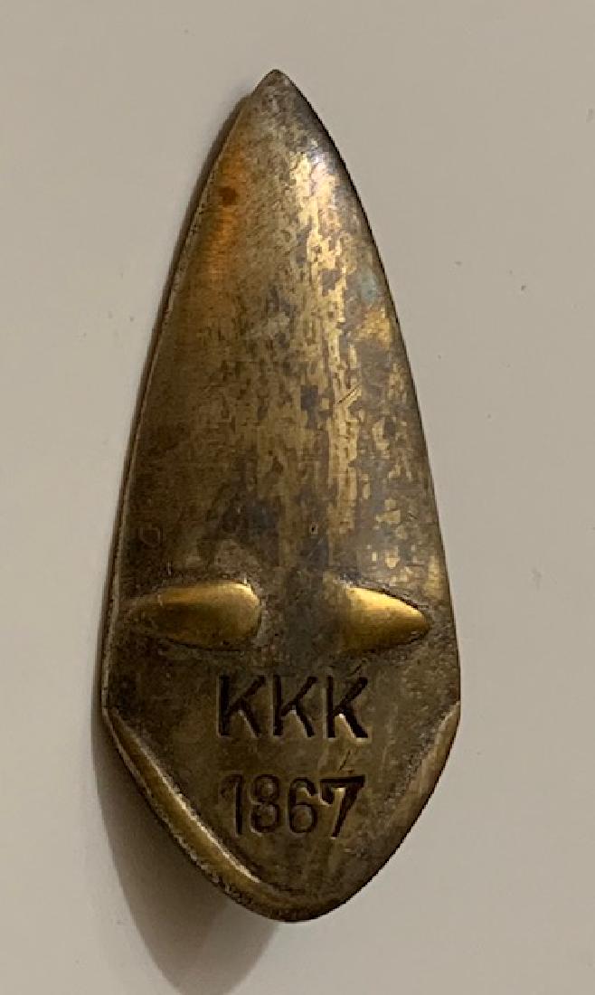Dated 1867 KKK/Ku Klux Klan Lynching Reward Pin: Multiple Photos Posted
