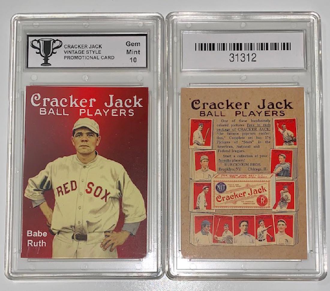 BABE RUTH Promotional CRACKER JACK Baseball Card: Gem Mint 10