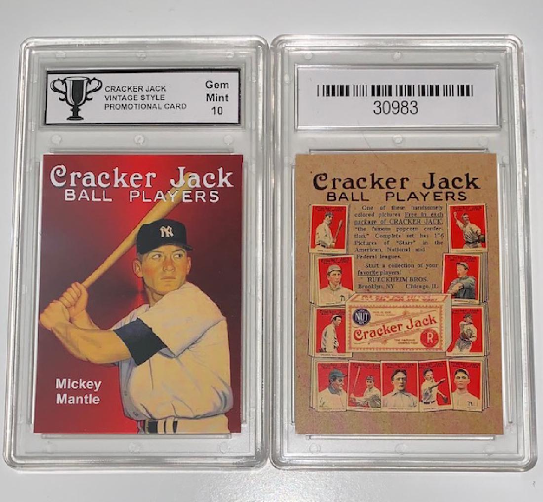 MICKEY MANTLE Promotional CRACKER JACK Baseball Card: Gem Mint 10