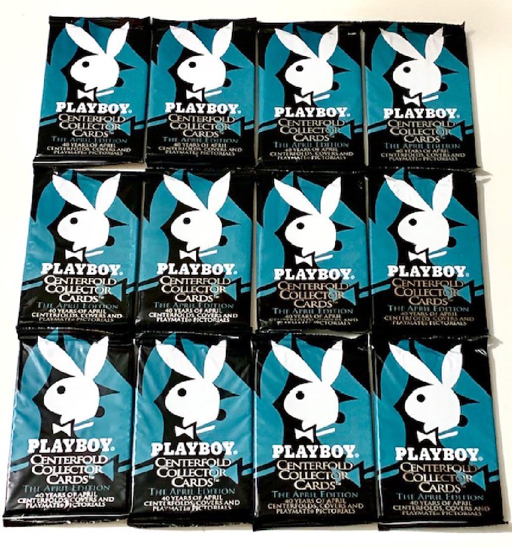 12 Packs 40yrs of APRIL Centerfolds PLAYBOY Cards: APRIL EDITION - 12 Packs are Sealed â€“ Hard to Find â€“ See all Photos