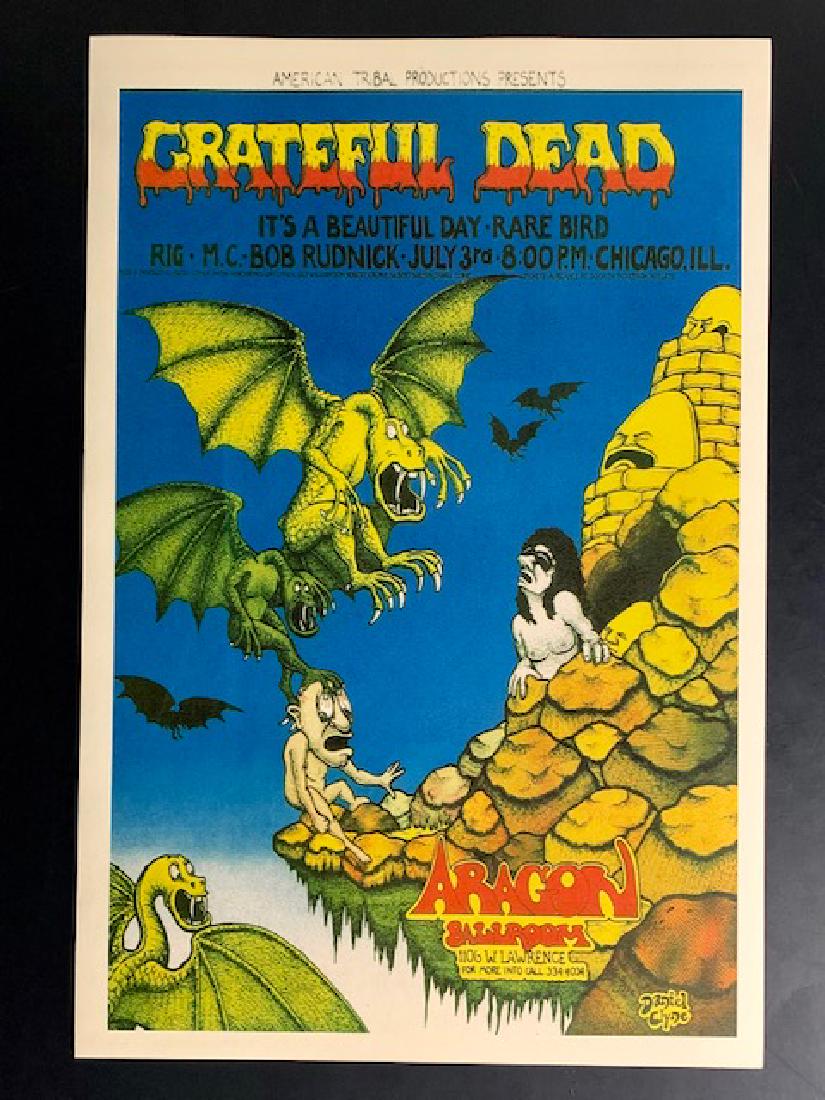 Very Cool Grateful Dead July 3 rd 1970 Concert Poster: July 3 rd 1970 Event Date / Aragon Ballroom / 12 x 18 / Not Period Original / Sold as a Decorative Poster