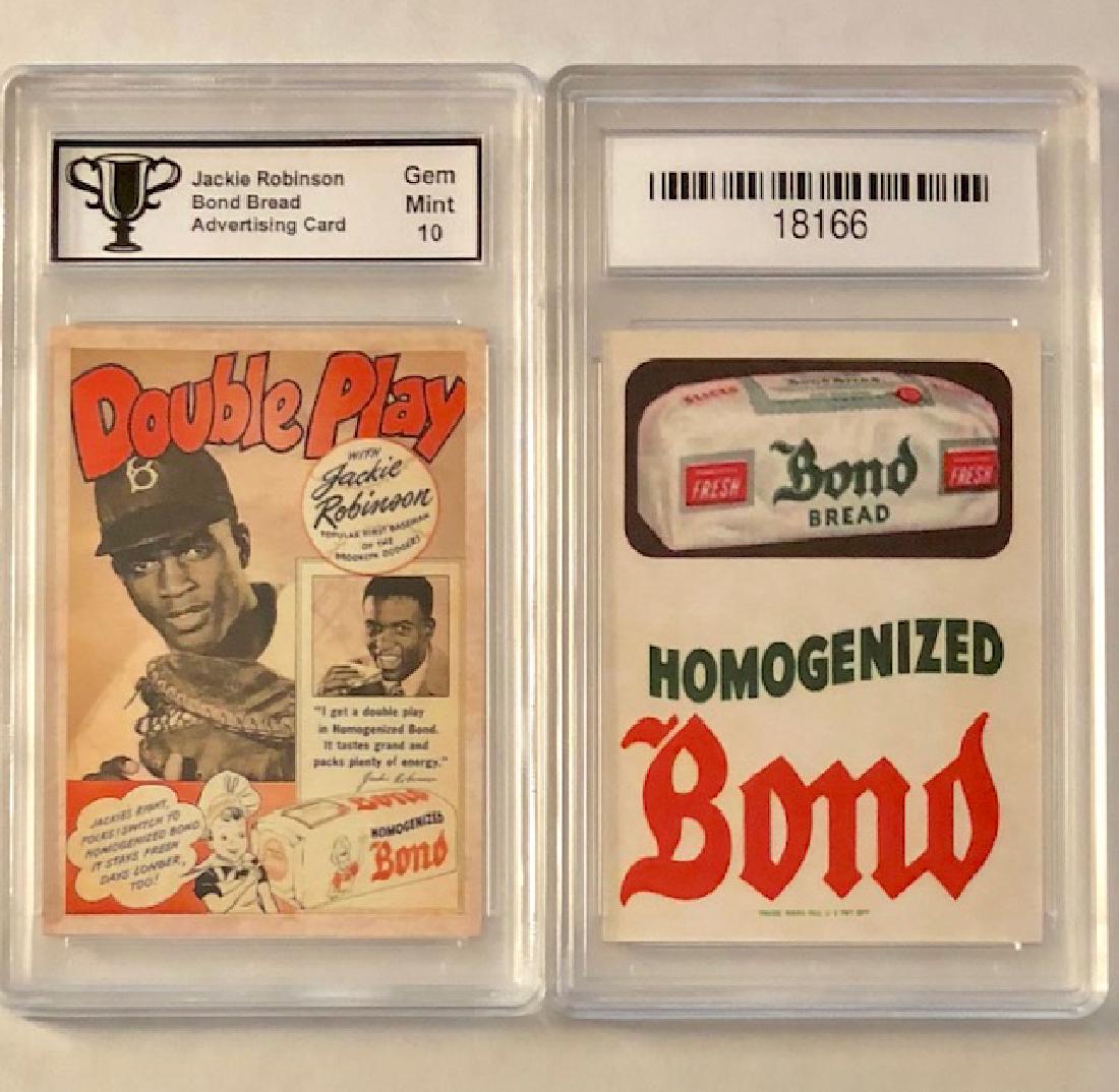 JACKIE ROBINSON Bond Bread Advertising Baseball Card: BOND BREAD / Gem Mint 10 / Great Card