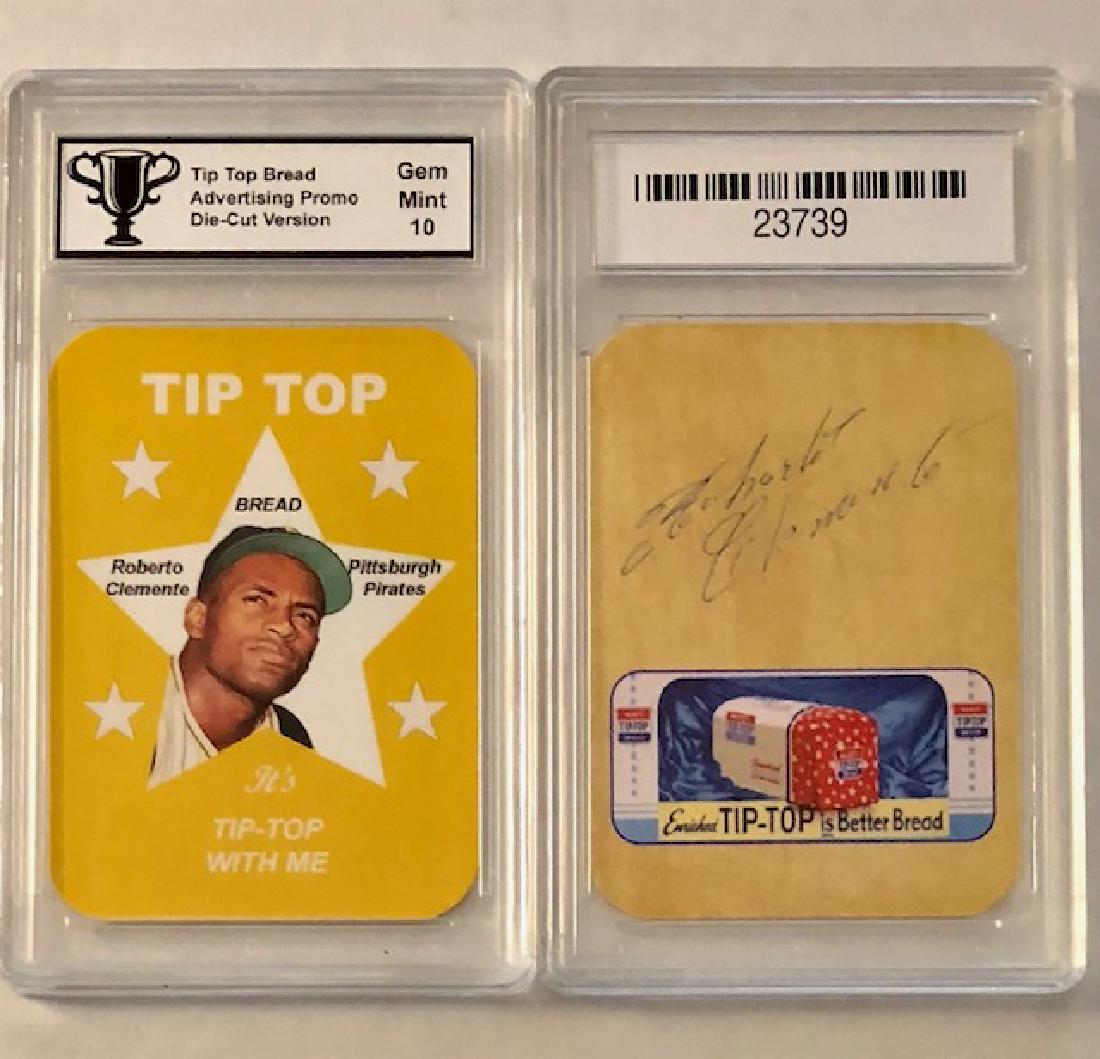 Gem 10 ROBERTO CLEMENTE Advertising Baseball Card: TIP TOP BREAD / Gem Mint 10 / Great Card
