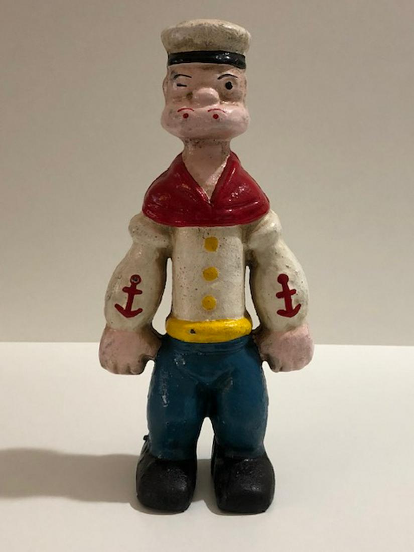 Cast Iron POPEYE Still Coin Bank 11 inches Tall: Awesome Piece â€“ Exact Age Unknown â€“ Sold AS-IS - See all Photos