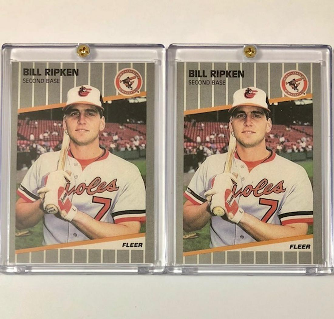 Lot of 2 Error FUCK FACE Billy Ripken Baseball Cards: Includes Fuck Face Re-Called Variation & Whited Out Version â€“ SEE ALL PHOTOS