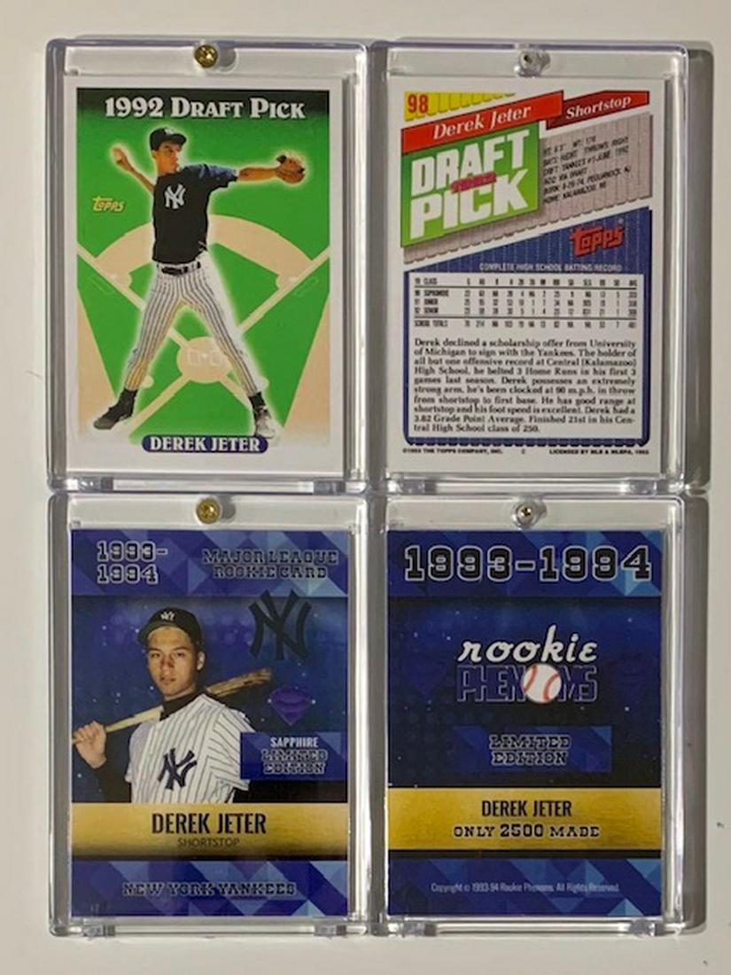 Lot of 2 DEREK JETER 1993 MLB Rookie Baseball Cards: Includes Limited Edition Sapphire and 1993 Topps Draft Pick â€“ See all Photos