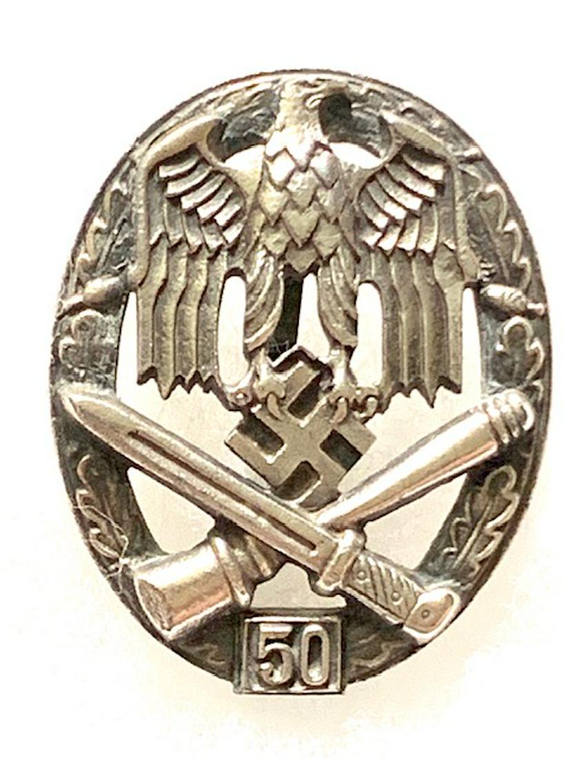 WW2 Nazi German Weapons Expert Uniform Badge Pin: These Items came from a Very High-End Estate But due to the High Cost of getting them checked out the Inherit Owner chose Not to and decided to Sell them with No Reserve AS-IS. We cannot Guarantee whe