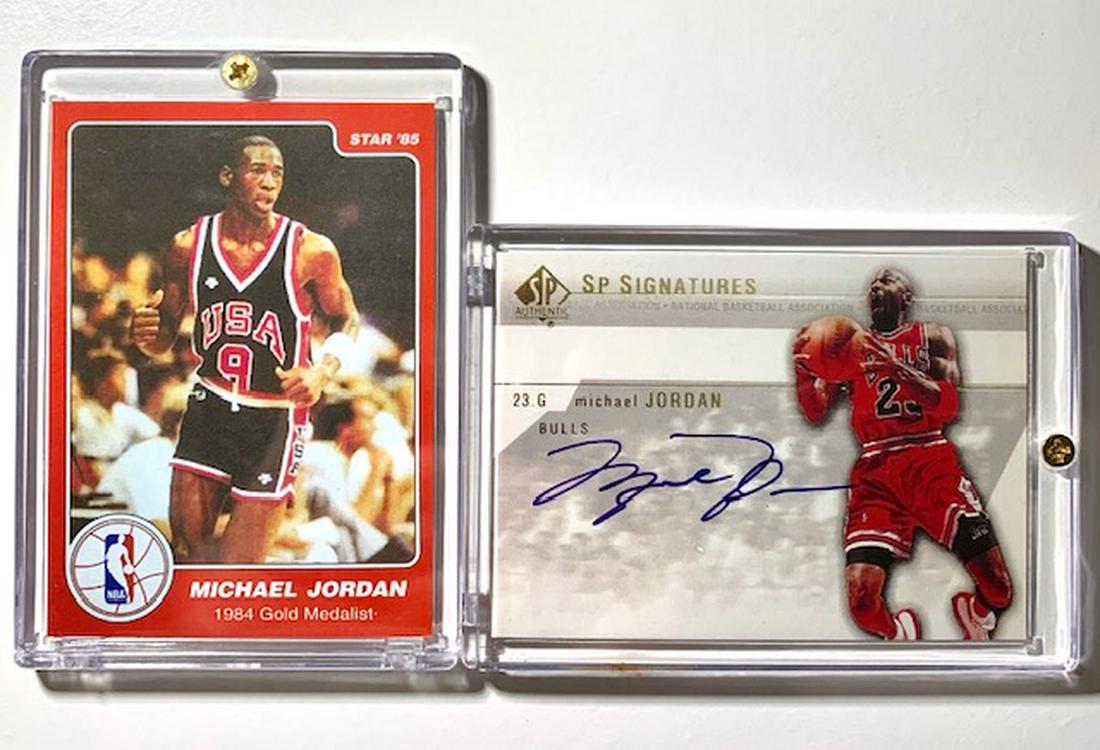 Lot of 2 Michael Jordan RP Basketball Cards: Both Cards are in Excellent Condition / Both Cards are Sold as Re-Prints / Multiple Photos Posted
