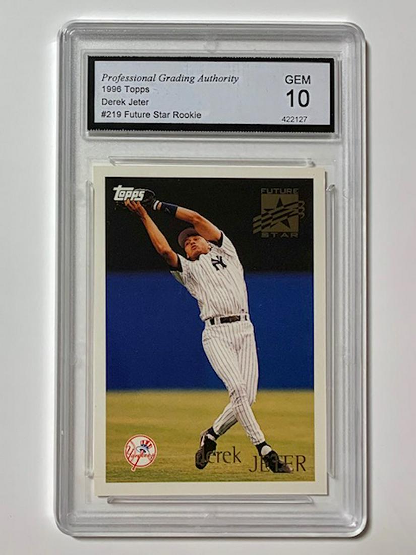 DEREK JETER Topps Future Star Rookie Baseball Card: Graded Gem Mint 10