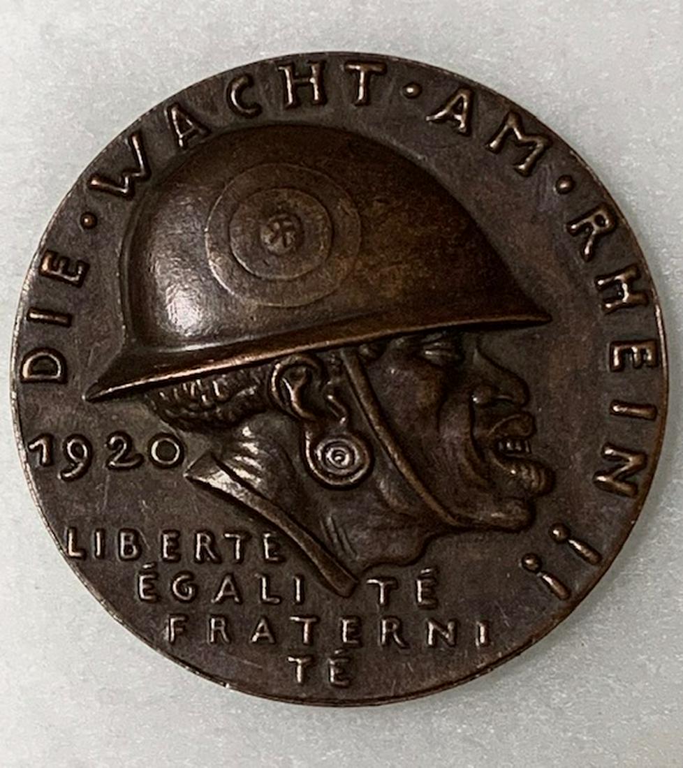 1920 German Discriminatory/Hatred Solid Bronze Medal: MUST SEE ALL PHOTOS - These Items came from a Very High-End Estate But due to the High Cost of getting them checked out the Inherit Owner chose Not to and decided to Sell them with No Reserve AS-IS. W