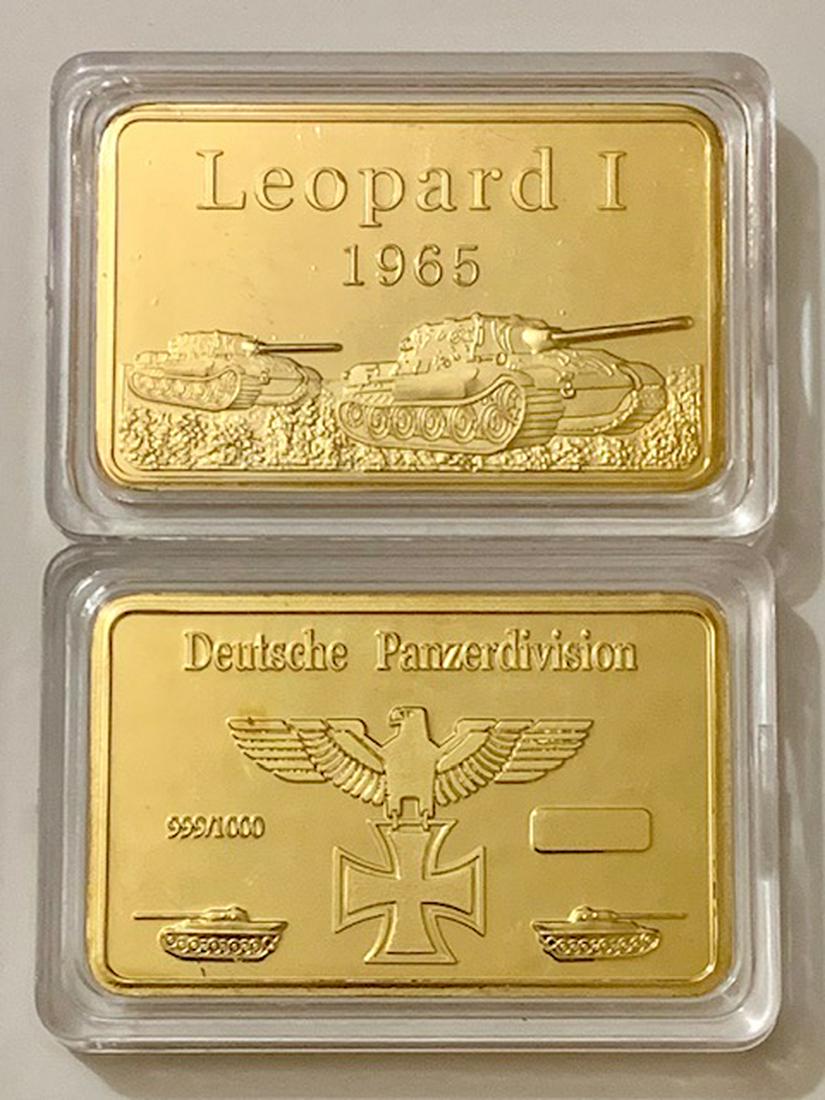1oz Gold Clad German Panzerdivision Bullion Bar: Encapsulated / NOT GOLD / Gold Clad/Plated / Sold as a Collectible Novelty AS-IS