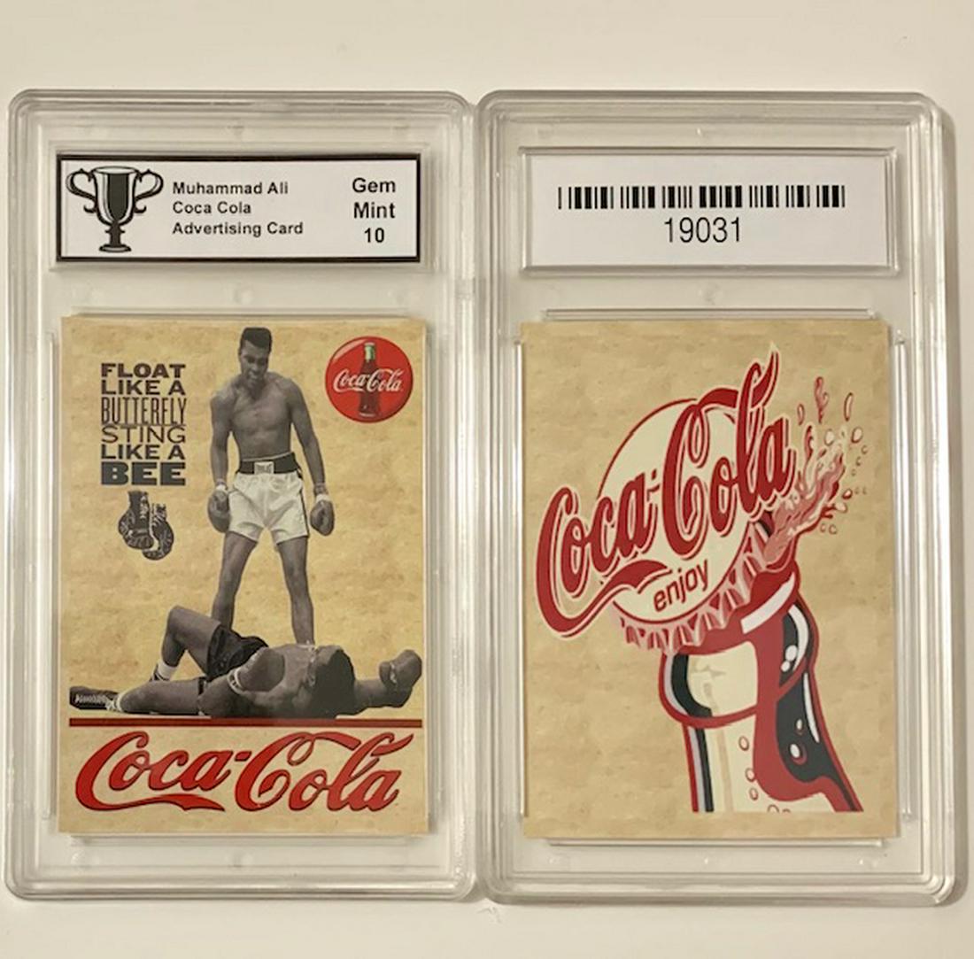 Muhammad Ali COCA COLA Advertising Card: Float Like a Butterfly - Gem Mint 10 - Great Cross Collectible