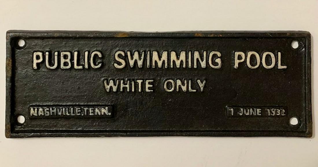 Dated 1932 Blck Americana Cast Iron Segregation Sign: We Do Not Support any of the Ideals this Piece Represents / Exact Age Unknown / Sold AS-IS