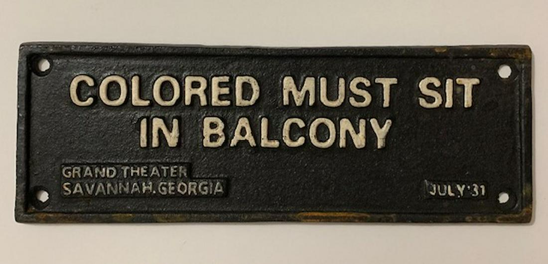 Dated 1931 Blck Americana Cast Iron Segregation Sign: We Do Not Support any of the Ideals this Piece Represents / Exact Age Unknown / Sold AS-IS