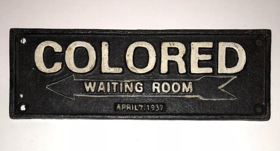 Dted 1937 Black Americana Cast Iron Segregation Sign: We Do Not Support any of the Ideals this Piece Represents / Exact Age Unknown / Sold AS-IS