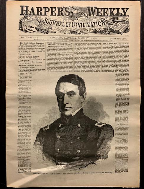 1861 Civil War Newspaper/The Battle of FORT SUMTER (1 of 4)