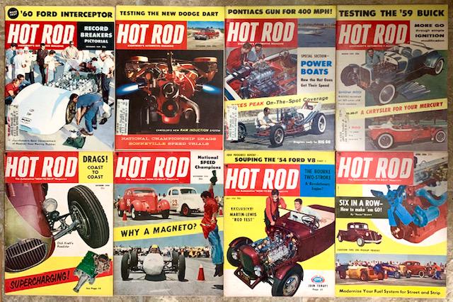 Lot of 8 Highly Collectible 1950s HOT ROD Magazines (1 of 1)