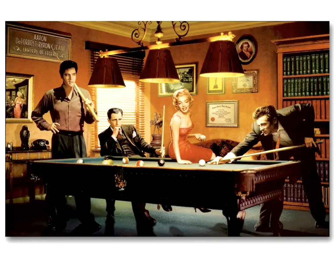 Monroe/Dean/Presley/Bogart Silk Screen Art Print (1 of 1)