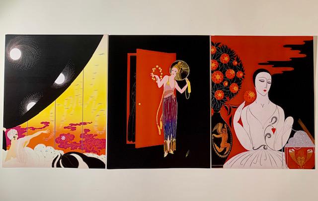 Lot of 3 ERTE Art Deco Art Lithographs 8 x 10 (1 of 1)