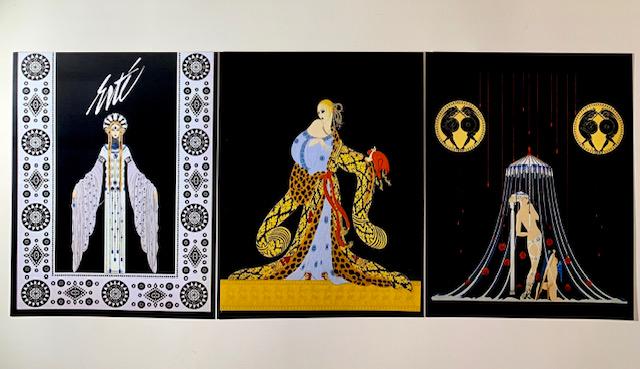 Lot of 3 ERTE Art Deco Art Lithographs 8 x 10 (1 of 1)