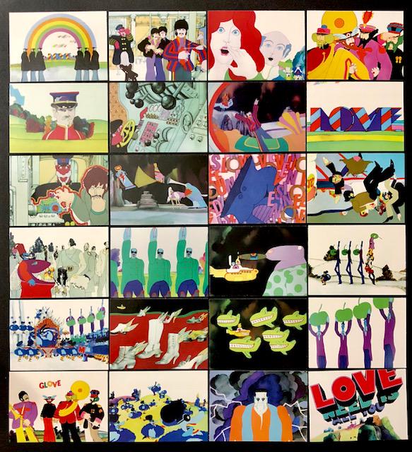 Lot of 24 The BEATLES Yellow Submarine Comic Cards A: Mint Condition / No Duplicates