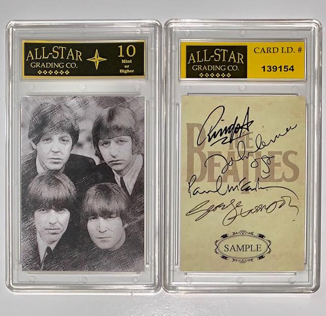 BEATLES Facs Autographed Pencil Sketch Sample Card (1 of 1)