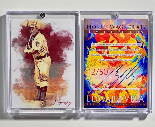 HONUS WAGNER Artist Signed Giclee Art Baseball Card (1 of 1)
