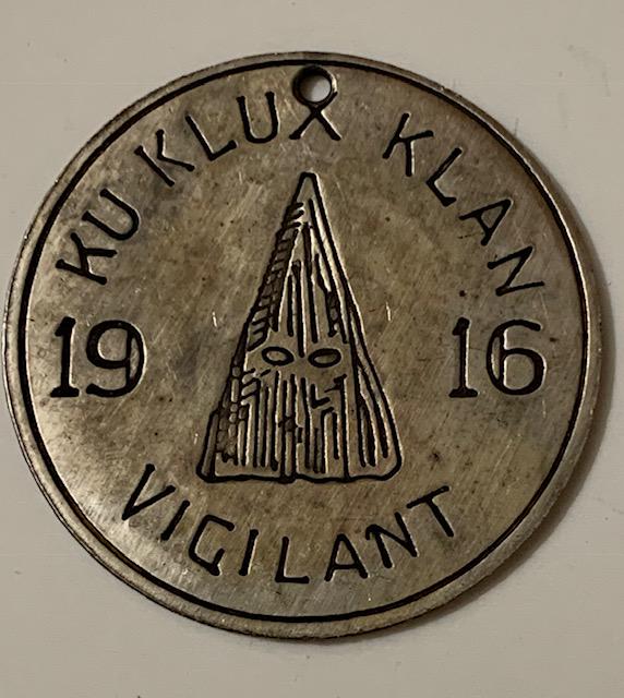 1916 Ku Klux Klan Vigilante Realm of Alabama Medal: Multiple Photos Posted