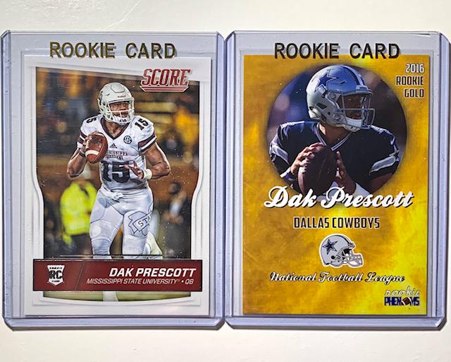 Lot of 2 DAK PRESCOTT Rookie Football Cards (1 of 1)
