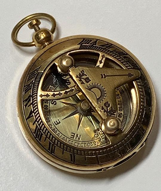 Ornate Pocket Compass in the style of a Pocket Watch: Great Looking Piece / Age Unknown / Multiple Photos Posted