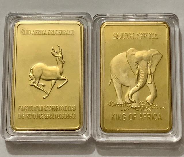 1oz .999 Fine Gold Clad South African Krugerrand: Encapsulated / NOT GOLD / Gold Clad/Plated / Sold as a Collectible Novelty