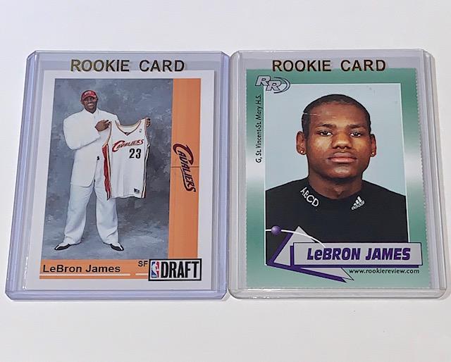 Lot of 2 LEBRON JAMES Rookie Basketball Cards (1 of 1)