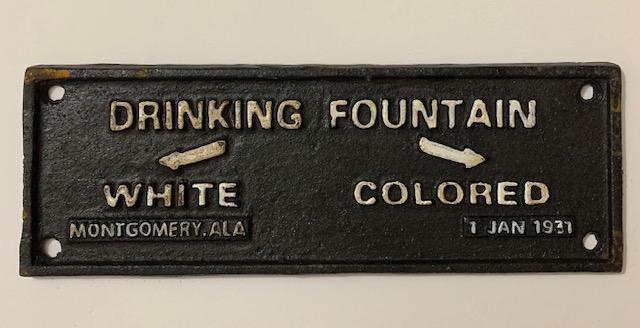 Dated 1931 Black Americana Cast Iron Segregation Sign: We Do Not Support any of the Ideals this Piece Represents / Exact Age Unknown / Sold AS-IS