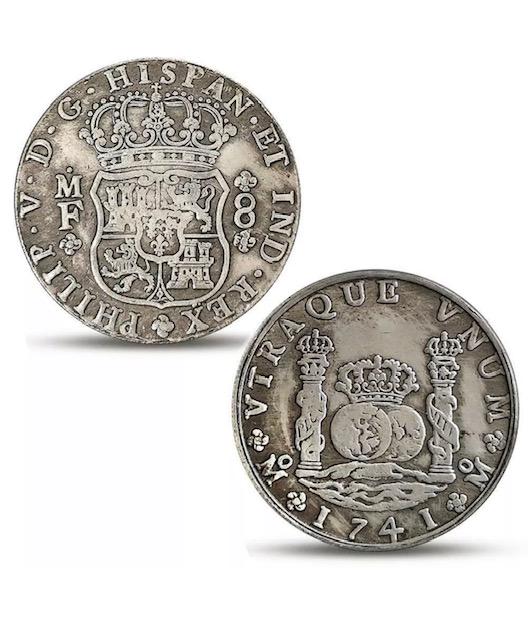 Dated 1741 Spanish Philip 8 Reales Silver Coin: Consigned to us with No Reserve but We do not know if itâ€™s Authentic - Being Sold as a Copy and AS-IS
