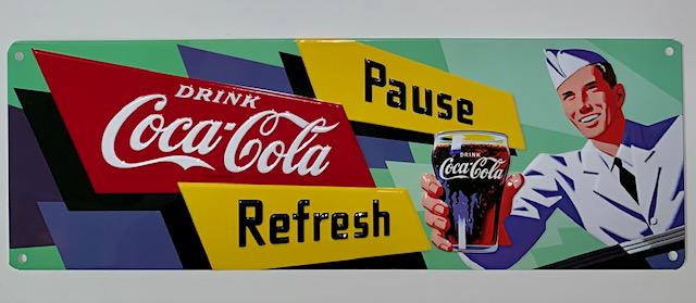 General Store COCA-COLA Embossed Tin Advertising Sign (1 of 1)