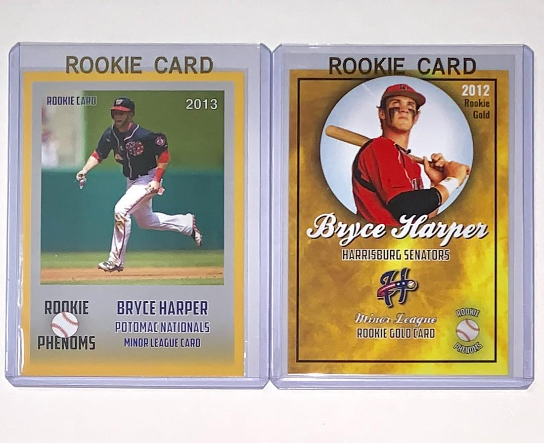 Lot of 2 BRYCE HARPER Rookie Baseball Cards (1 of 1)