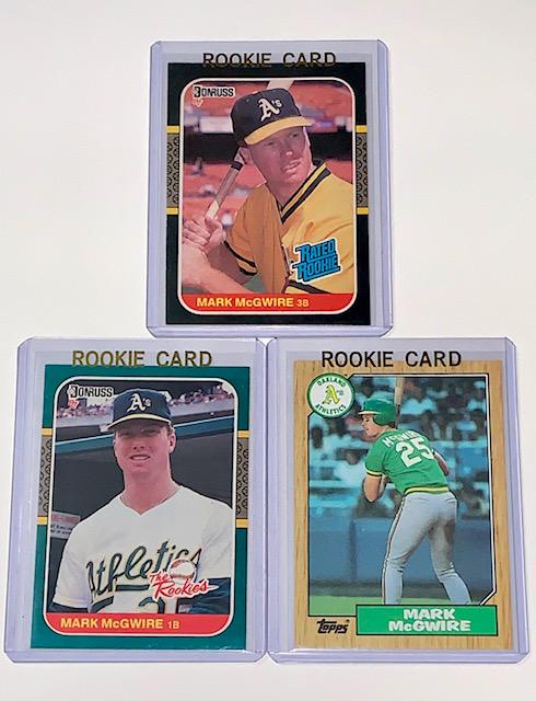 Lot of 3 MARK McGWIRE Rookie Baseball Cards (1 of 1)