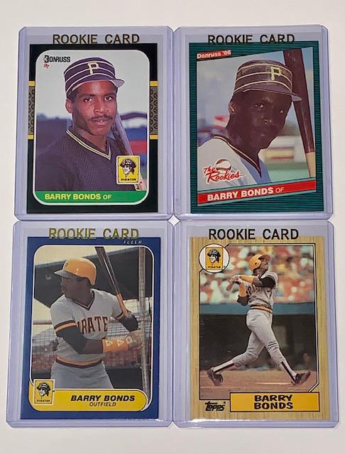 Lot of 4 BARRY BONDS Rookie Baseball Cards (1 of 1)