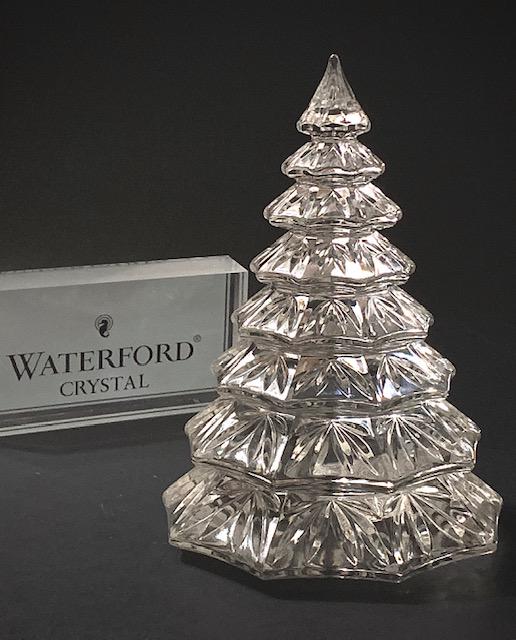 Large Signed WATERFORD Crystal Ornate Christmas Tree (1 of 2)